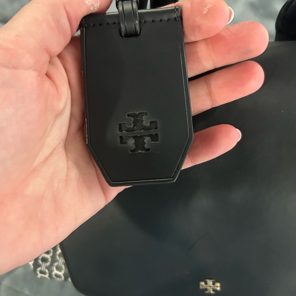 Tory Burch Black and White Patterned Backpack - Picture 2 of 4